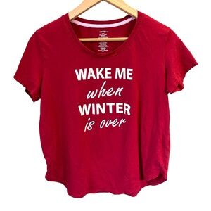 George Wake Me When Winter is Over Red T-Shirt Medium